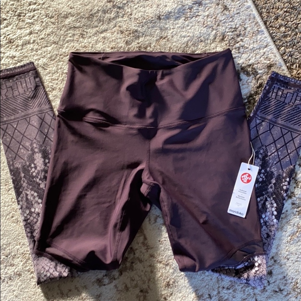 Brand new maroon/snake skin print leggings.
